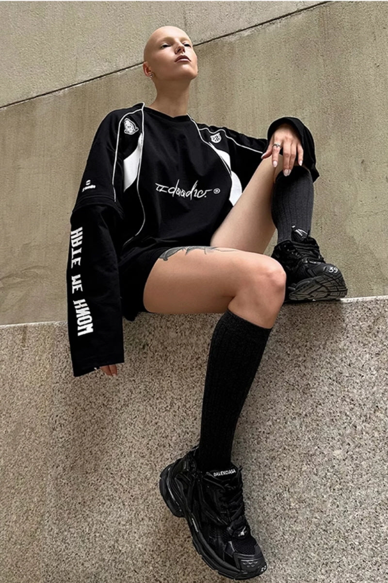 Detachable Velocity Graphic Jersey Top