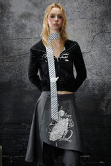 Playful Dual-Spirit Hoodie Jacket - Black