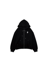 Cross Emblem Oversize Hoodie - Black