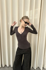 Silent Mark V Long Sleeve Top - Gray
