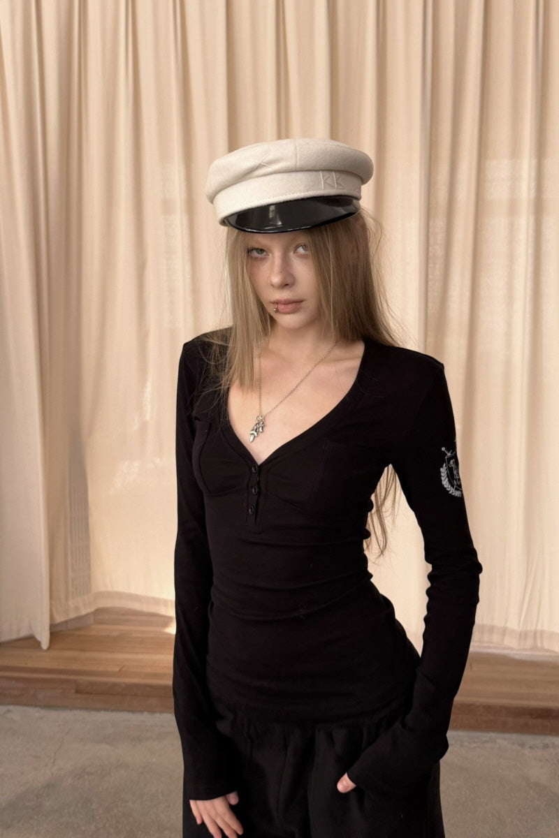 Silent Mark V Long Sleeve Top - Black