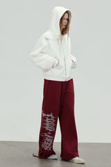 Inferno Script Wide-Leg Sweatpants