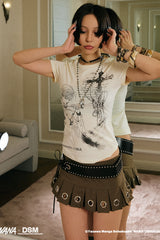Urban Cross Graphic Slim Tee - WHITE