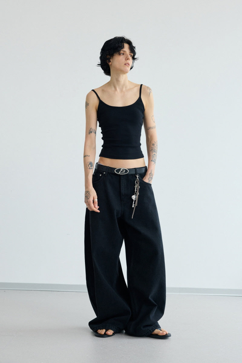 Low Shadow Wide-Leg Jeans