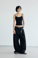 Low Shadow Wide-Leg Jeans
