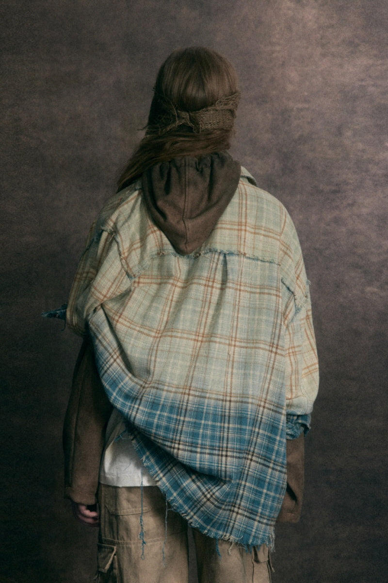 Rust Fade Plaid Overshirt