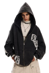 Echo Face Zip Hoodie