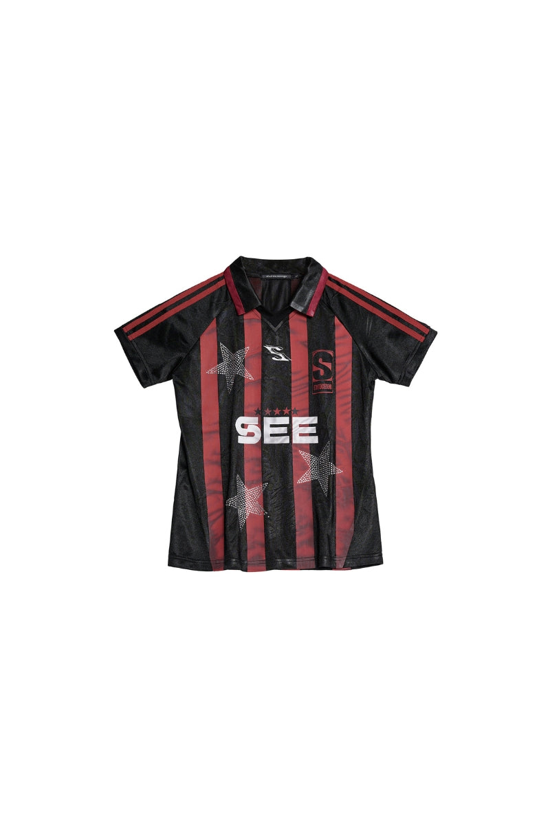Rhinestone Star Striker Jersey Top