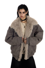 Feral Frost Suede Fur Jacket - Coffee
