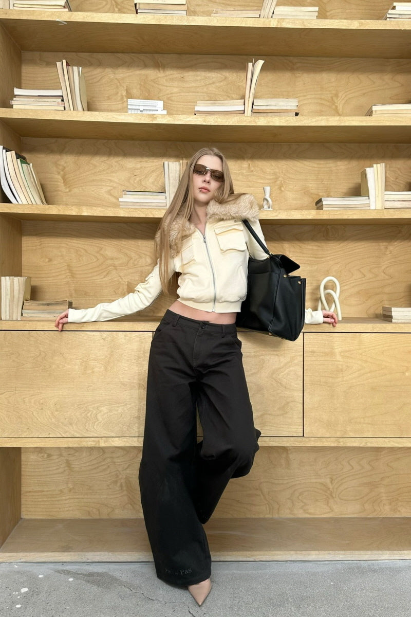 Apricot Trace Fur Jacket