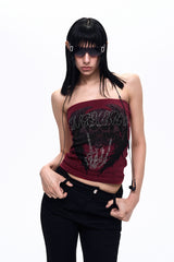 Skull Graphic Tube Top