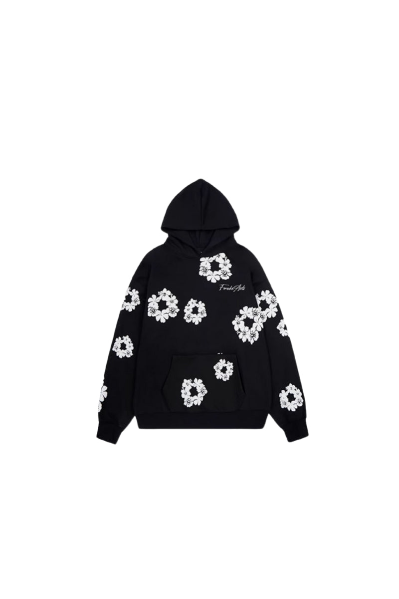 Urban Bloom Oversized Floral Hoodie