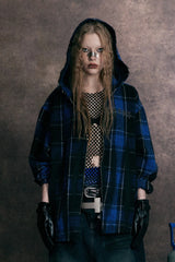 Midnight Rebellion Plaid Hoodie