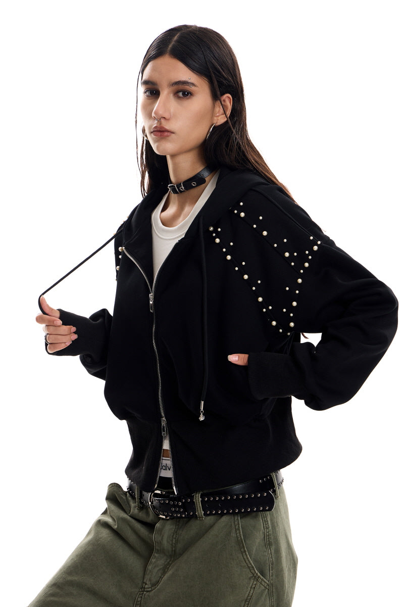 City Riot Stud Hoodie - Black