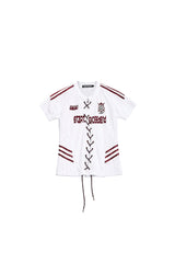 Lace-Up Jersey Slim T-Shirt