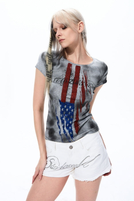 Stars & Stripes Rhinestone Baby Tee