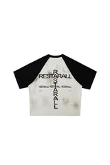 Ragged Noise Contrast Graffiti Tee