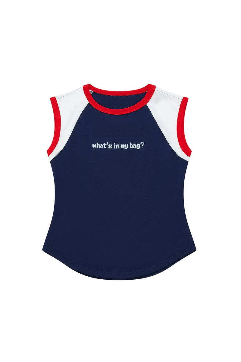 Curious Contrast Raglan Tank
