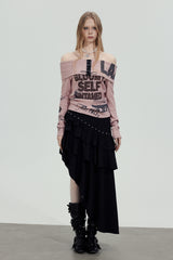 Lace-Up Off-Shoulder Top