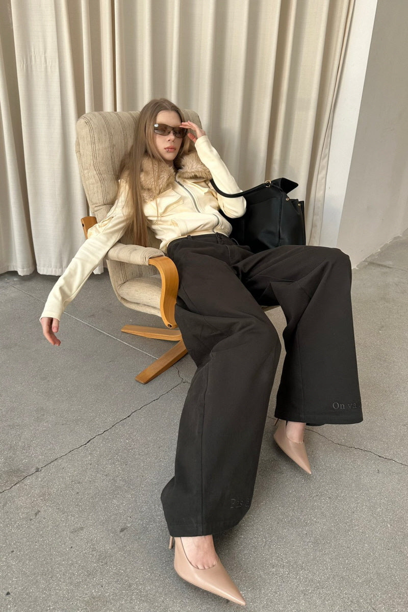 Apricot Trace Fur Jacket