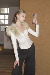 Soft Signal Fur V Top