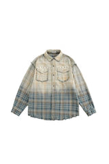 Rust Fade Plaid Overshirt