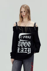 Rebel Strap Off-Shoulder Top