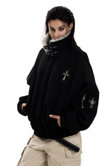 Midnight Relic Faux Fur Collar Jacket