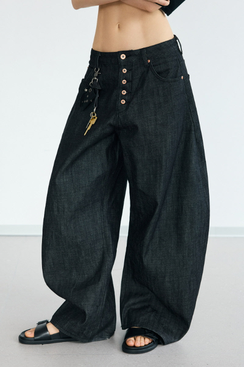 Shadow Curve Wide-Leg Jeans