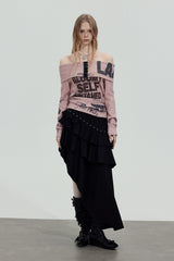 Lace-Up Off-Shoulder Top