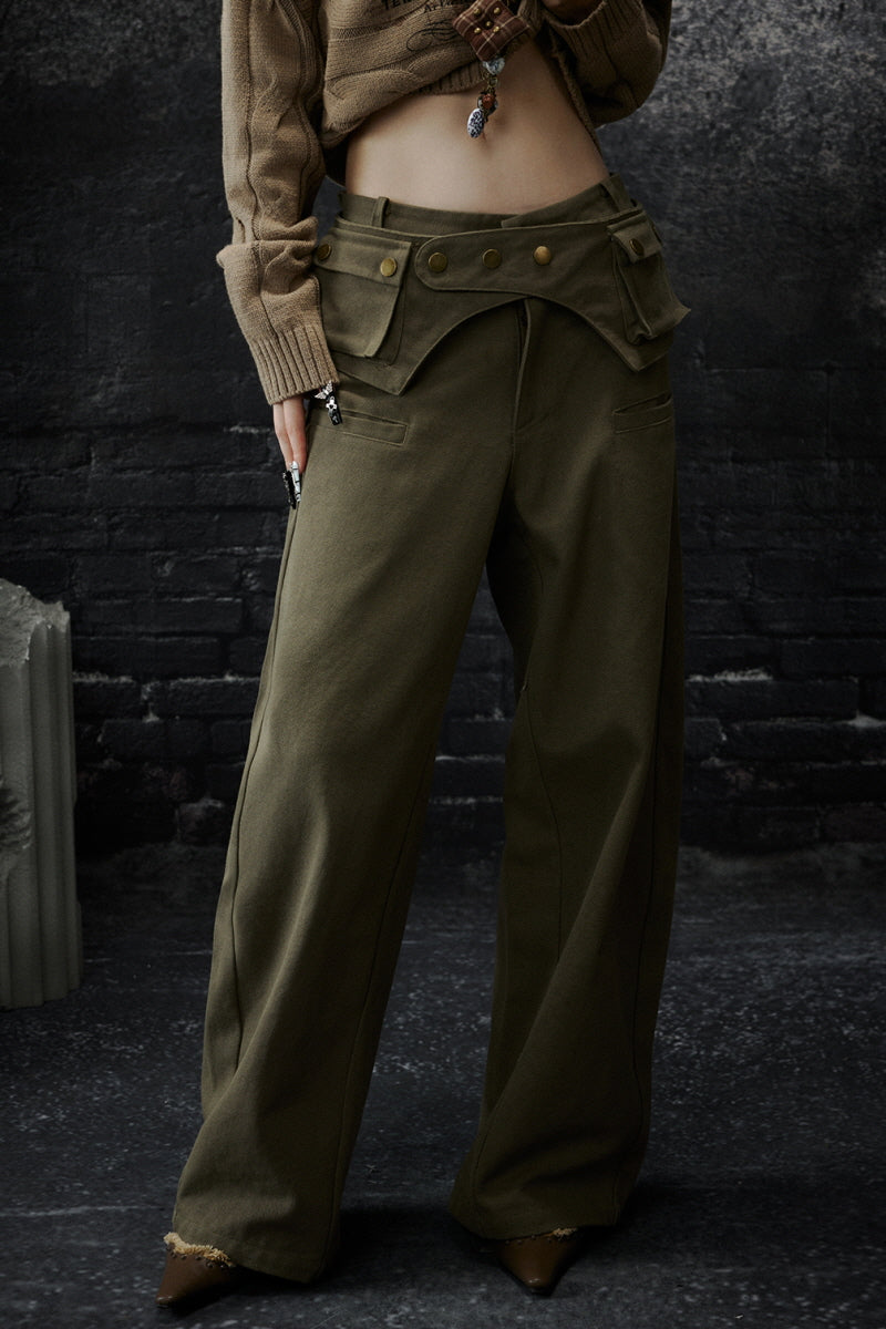 Urban Alloy Folded-Waist Cargo Pants