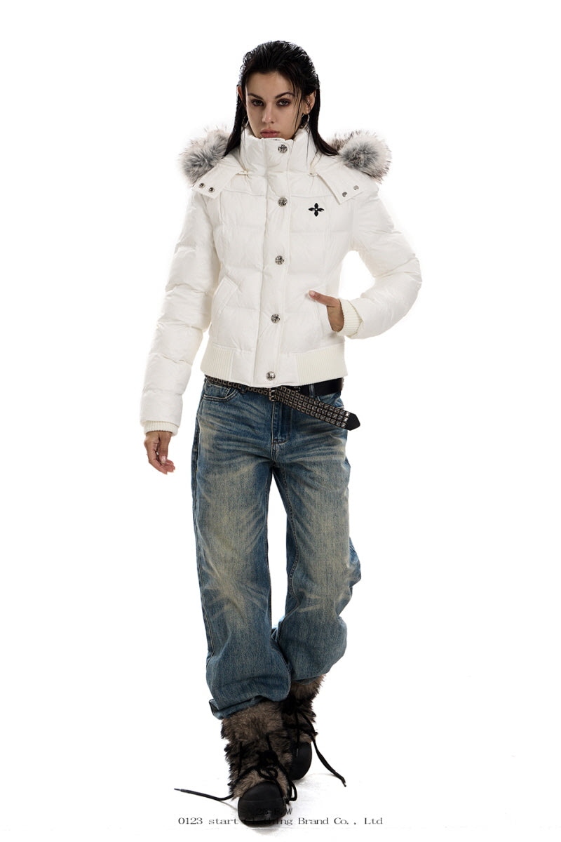 Frostbound Luxe Hooded Puffer Jacket