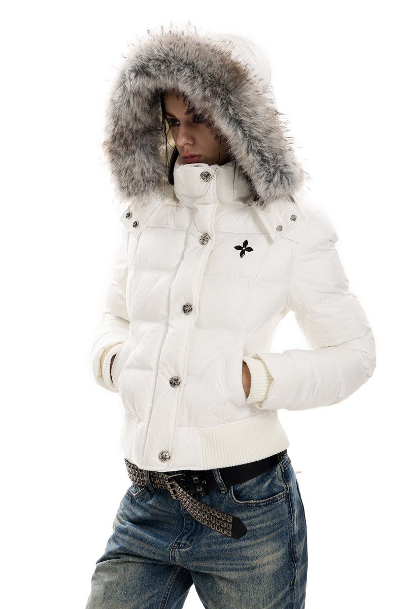 Frostbound Luxe Hooded Puffer Jacket