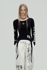 Gothic Cross Garter Top