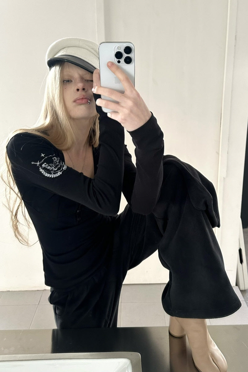 Silent Mark V Long Sleeve Top - Black