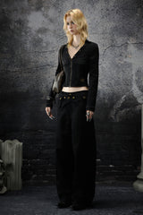 Midnight Zip Cropped Jacket