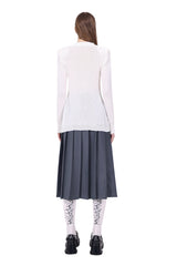 Rebellious Metal Ring Pleated Skirt