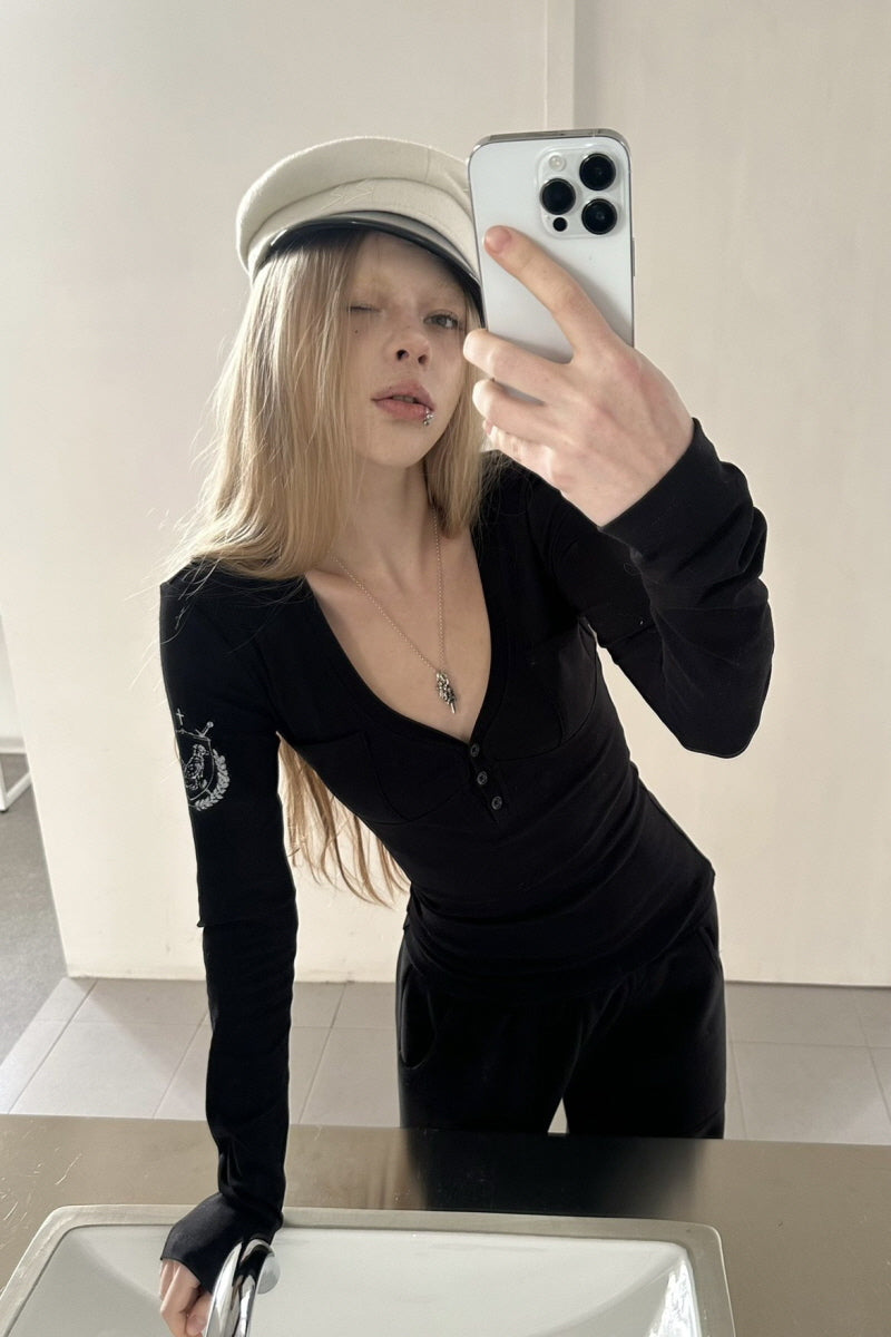 Silent Mark V Long Sleeve Top - Black