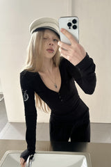 Silent Mark V Long Sleeve Top - Black