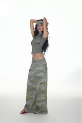 Washed Comfort Wide-Leg Pants