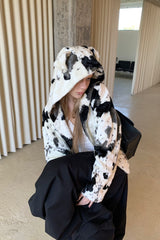 Milk Noise Fur Hoodie