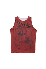 Crimson Edge Graphic Zip Tank