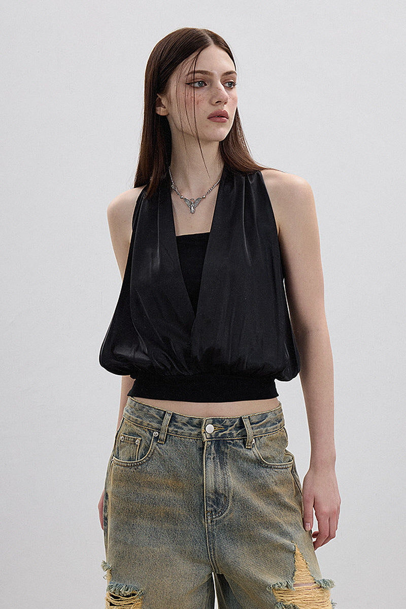 Dual Form Wrap Halterneck Top