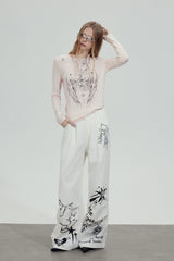 Wing Graphic Slim Top - Pink