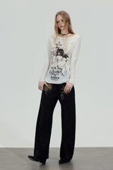 Angel Graphic Off-Shoulder Top