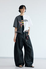 Shadow Curve Wide-Leg Jeans