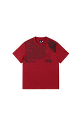 Leopard Edge Graphic Tee - Red
