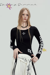 Gothic Cross Garter Top