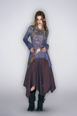 Dark Enchantress Lace-Up Handkerchief Skirt