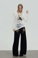 Angel Graphic Off-Shoulder Top